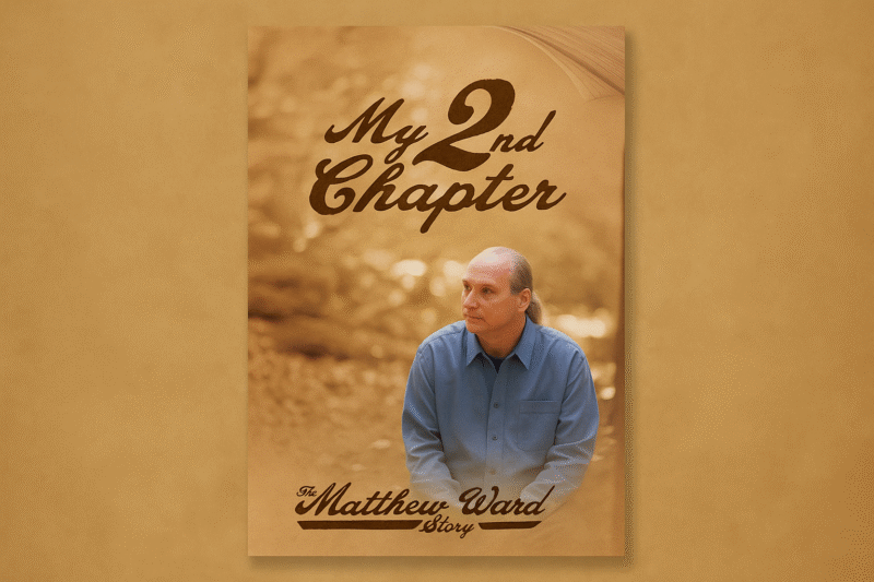 Book Review of My Second Chapter: The Matthew Ward Story by Matthew Ward. Photo by Jeff McLain with ChatGPT.