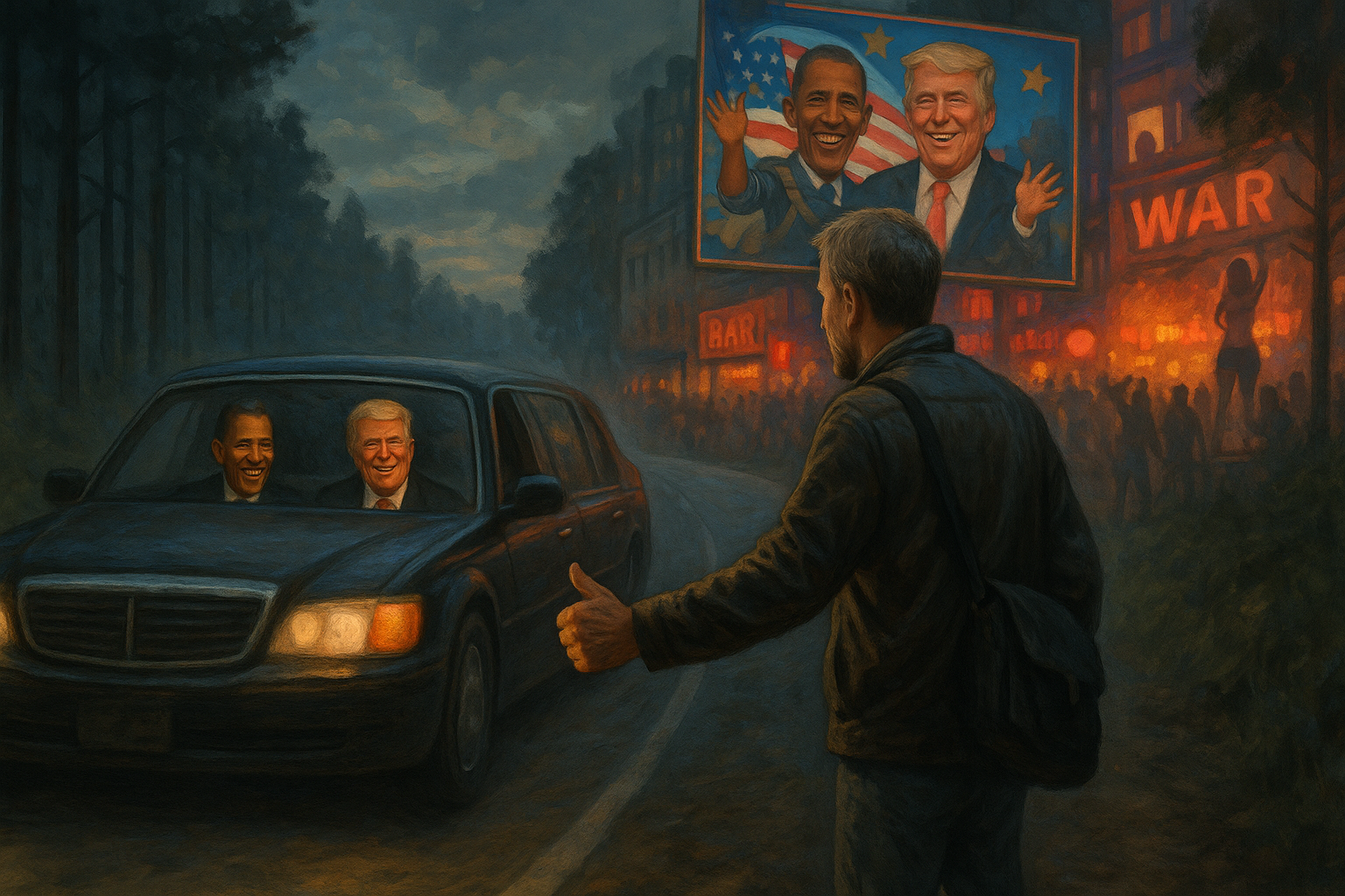 Dreams: The Partnership of Trump and Obama. Photo by Jeff McLain with ChatGPT.