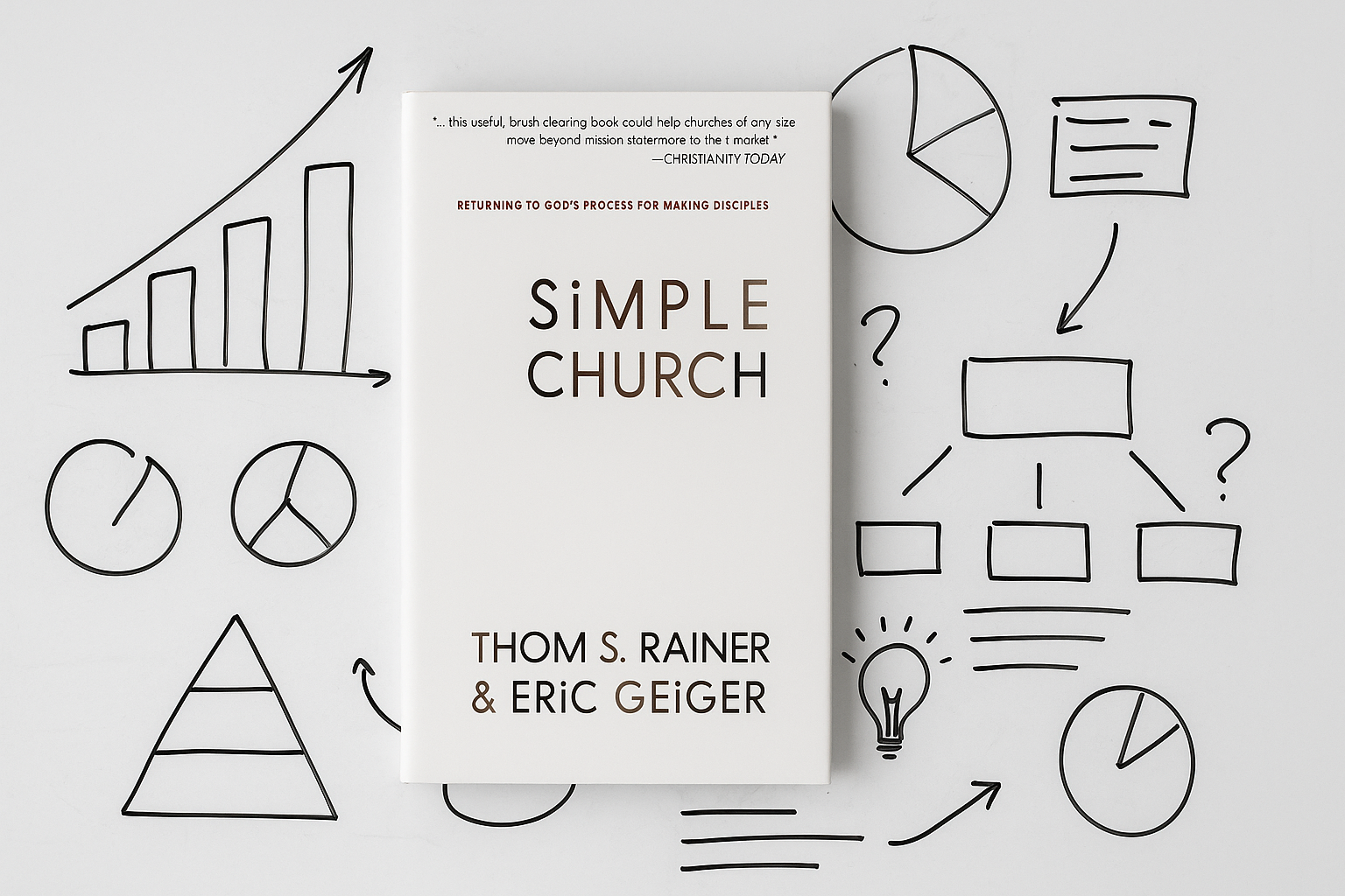Simple Church by Thom S. Rainer & Eric Geiger. Photo by Jeff McLain with ChatGPT.